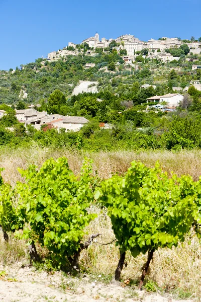 Gordes med vingård, provence, Frankrike — Stockfoto