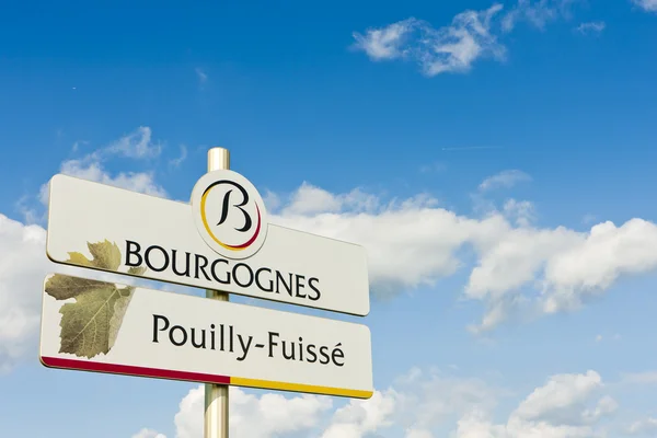 Pouilly-fuisse, cote maconnais, Burgonya, Fransa — Stok fotoğraf