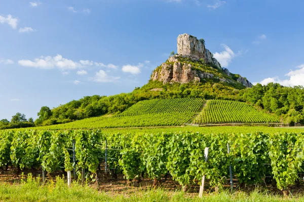 Solutre rock z winnic Burgundii, Francja — Zdjęcie stockowe