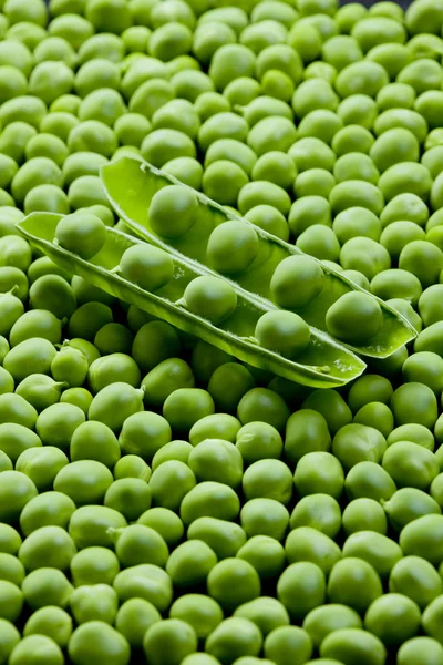 Pea pod with peas — Stock Photo, Image