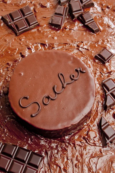 Bodegón de pastel de Sacher —  Fotos de Stock