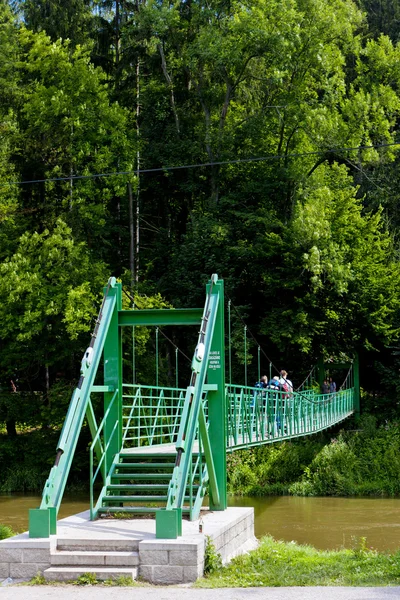Ponte sul fiume Sazava vicino a Stvoridla, Repubblica Ceca — Foto Stock