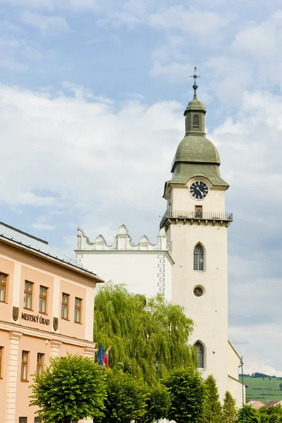 Igreja e campanário de Santo António, Spisska Bela, Eslováquia — Fotografia de Stock