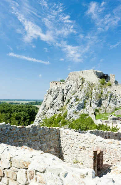 Ερείπια του κάστρου του devin, Σλοβακία — Φωτογραφία Αρχείου