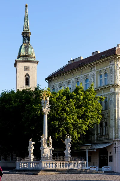 Colonna della peste di Santa Trinità, Bratislava, Slovacchia — Foto Stock