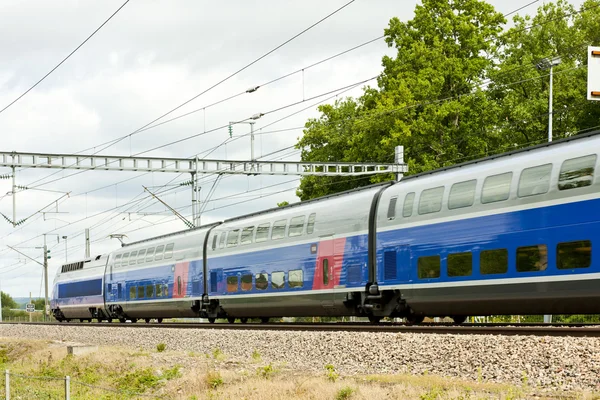 Train of TGV, Burgundy, France — Stock Photo, Image