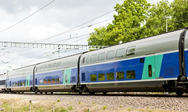 Vlak tgv, Burgundsko, Francie — Stock fotografie
