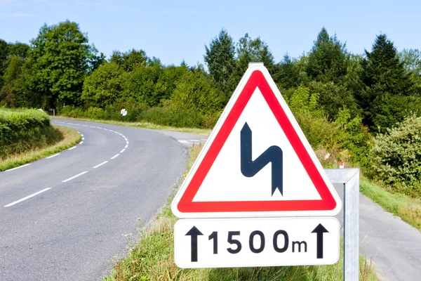 Road sign, France — Stock Photo, Image