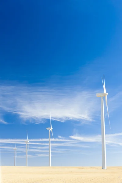 Vindkraft turbiner, Kastilien och leon, Spanien — Stockfoto