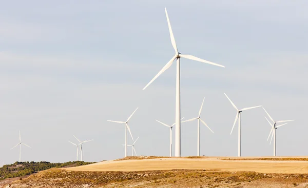 Turbinas eólicas, Castela e Leão, Espanha — Fotografia de Stock