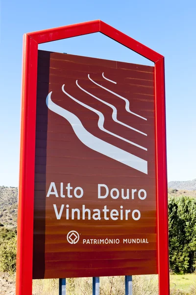 Ondertekenen in de Dourovallei, portugal — Stockfoto