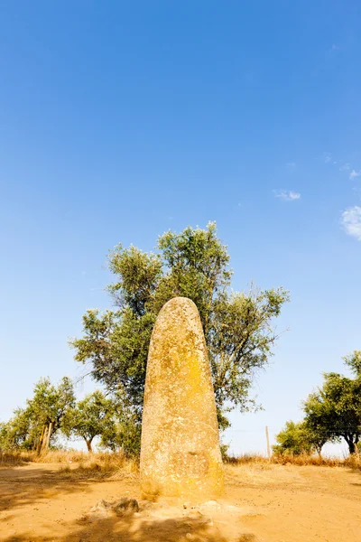 Menhir in almendres bei evora, alentejo, portugal — Stockfoto