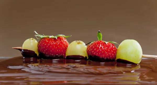 Chocolate fondue — Stock Photo, Image