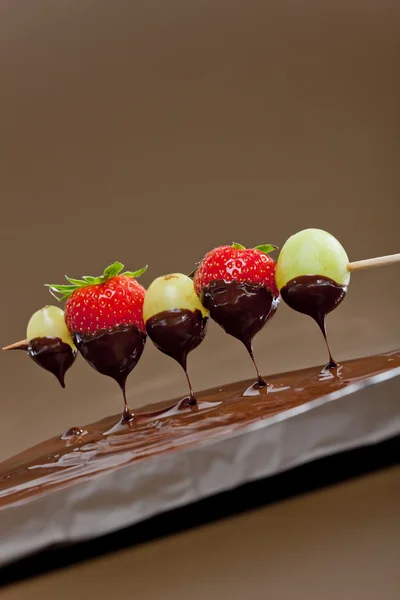 초콜릿 퐁듀 — 스톡 사진