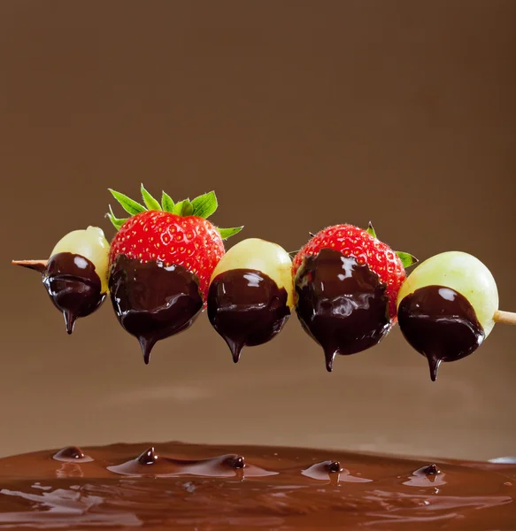 초콜릿 퐁듀 — 스톡 사진