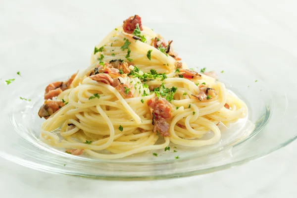 Spaghetti carbonara — Zdjęcie stockowe