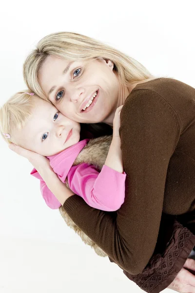 Portrait of mother with her little daughter — Stock Photo, Image