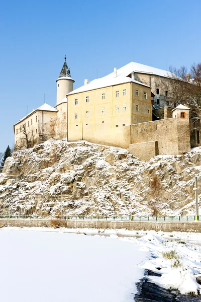 Castello di Ledec nad Sazavou in inverno, Repubblica Ceca — Foto Stock