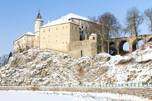 Castello di Ledec nad Sazavou in inverno, Repubblica Ceca — Foto Stock