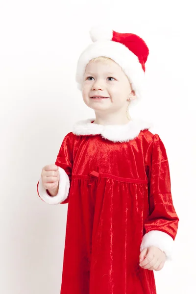 Κοριτσάκι ως Άγιος Βασίλης — Φωτογραφία Αρχείου