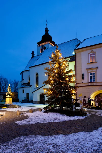 Nove Mesto nad Metuji a Natale, Repubblica Ceca — Foto Stock
