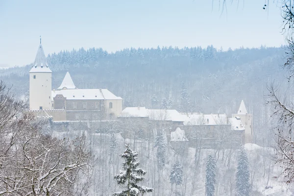 Замок Кривоклат зимой, Чехия — стоковое фото