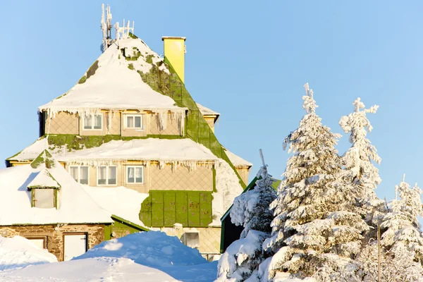 Masarykova chata, Orlické hory v zimě, Česká republika — Stock fotografie