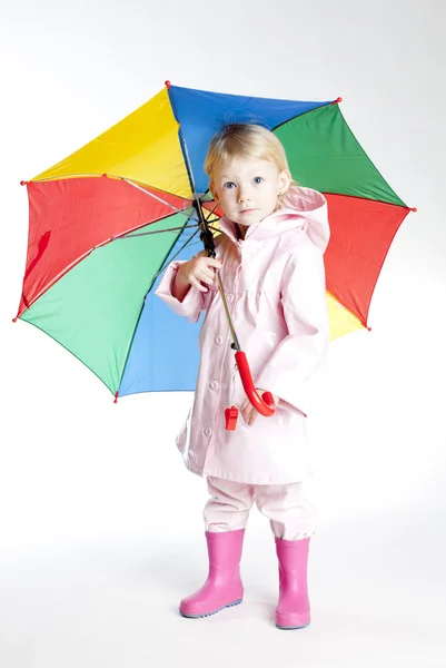 Stock image Little girl with umbrella