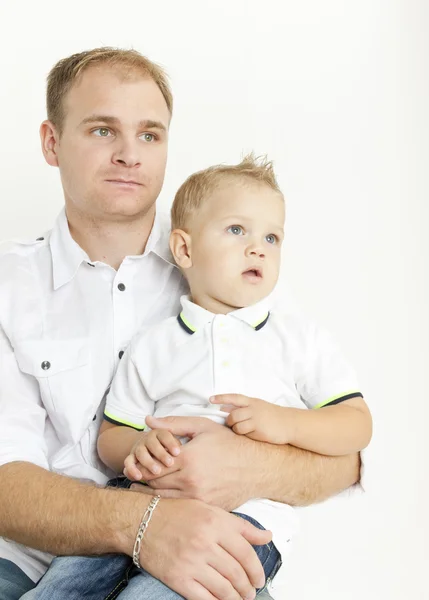 Portrait of father with his little son — Stock Photo, Image