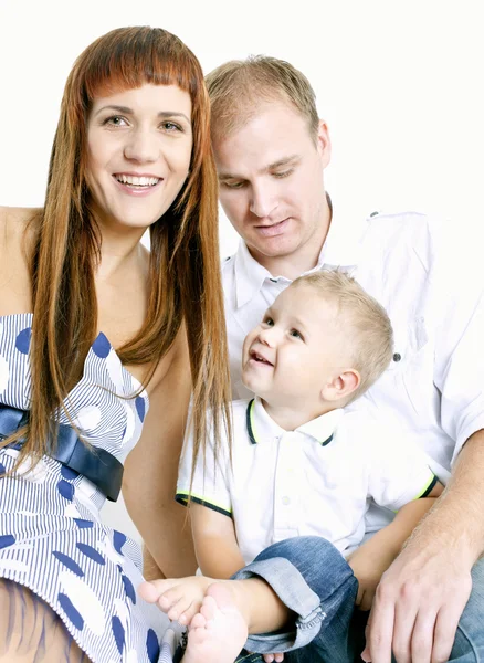 Portret van ouders met hun zoontje — Stockfoto