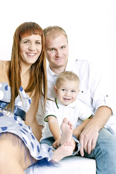 Portrét rodičů s jejich malého syna — Stock fotografie