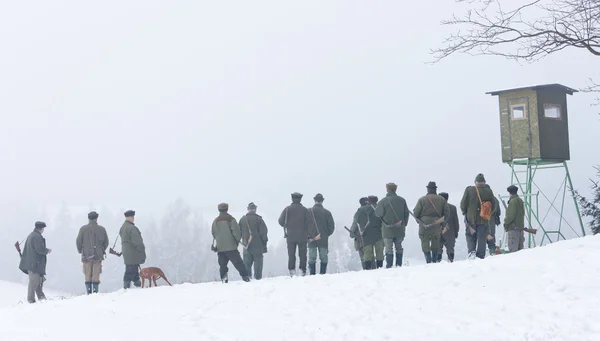 Stock image Hunters at hunt