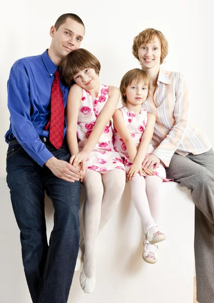 Ailesi kızlarının ile — Stok fotoğraf