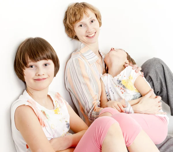 Portrét matky s dcerami — Stock fotografie