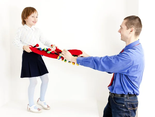 Father playing with his daughter — Stock Photo, Image