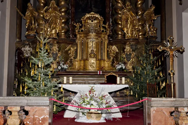 Wnętrze kościoła Najświętszej Marii Panny z Dzieciątkiem Jezus z Pragi, th — Zdjęcie stockowe