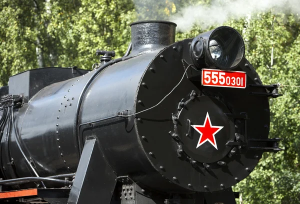 Nemka、デポ luzna u と呼ばれる蒸気機関車の詳細 — ストック写真