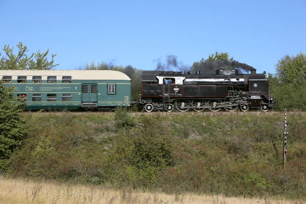 Treno a vapore, Luzna u Rakovnika - Praha, Repubblica Ceca — Foto Stock