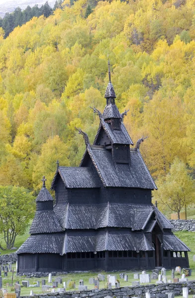 挪威 borgund stavkirke — 图库照片