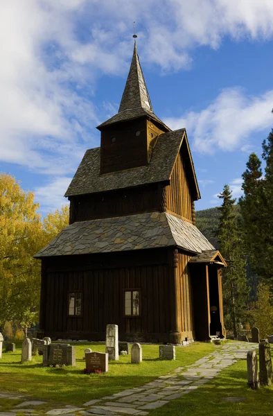 挪威游览 stavkirke — 图库照片
