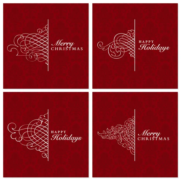 Set de marco de Navidad decorativo vectorial — Archivo Imágenes Vectoriales