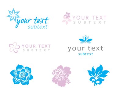 Vector Flower Icon Set clipart