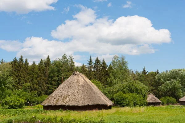 Eski geleneksel Ukrayna kırsal evleri — Stockfoto