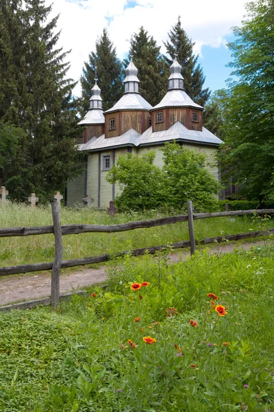 stock image Old wooden church