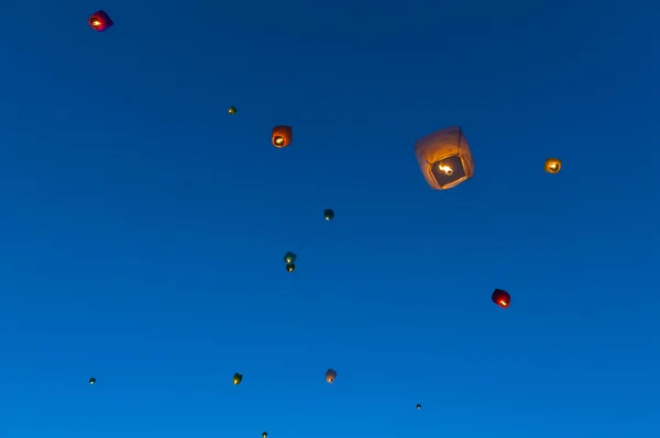 Floating lanterns — Stock Photo, Image