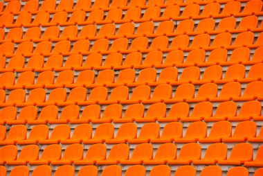 Turuncu boş stadyum koltukları
