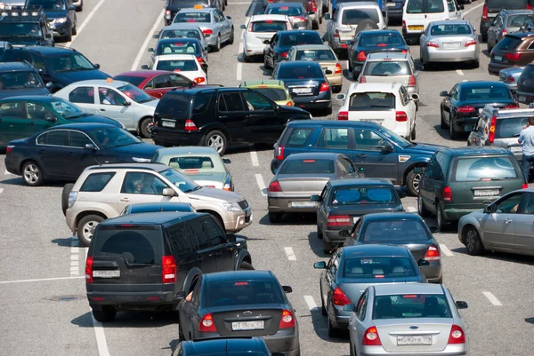 Traffic jam on the road — Stock Photo, Image