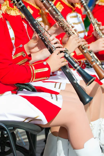 Girl Brass Band — Stock Photo, Image