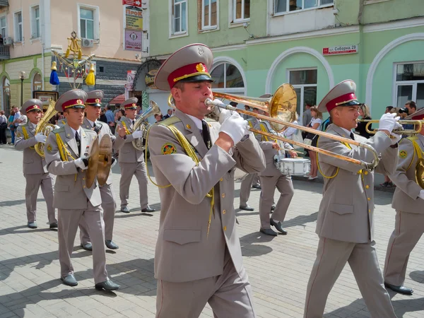 Uitvoeren van militaire brass band — Stockfoto