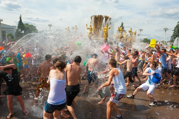 Battaglia dell'acqua flash mob — Foto Stock
